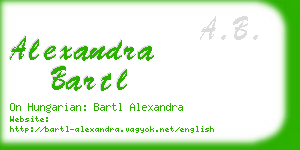 alexandra bartl business card